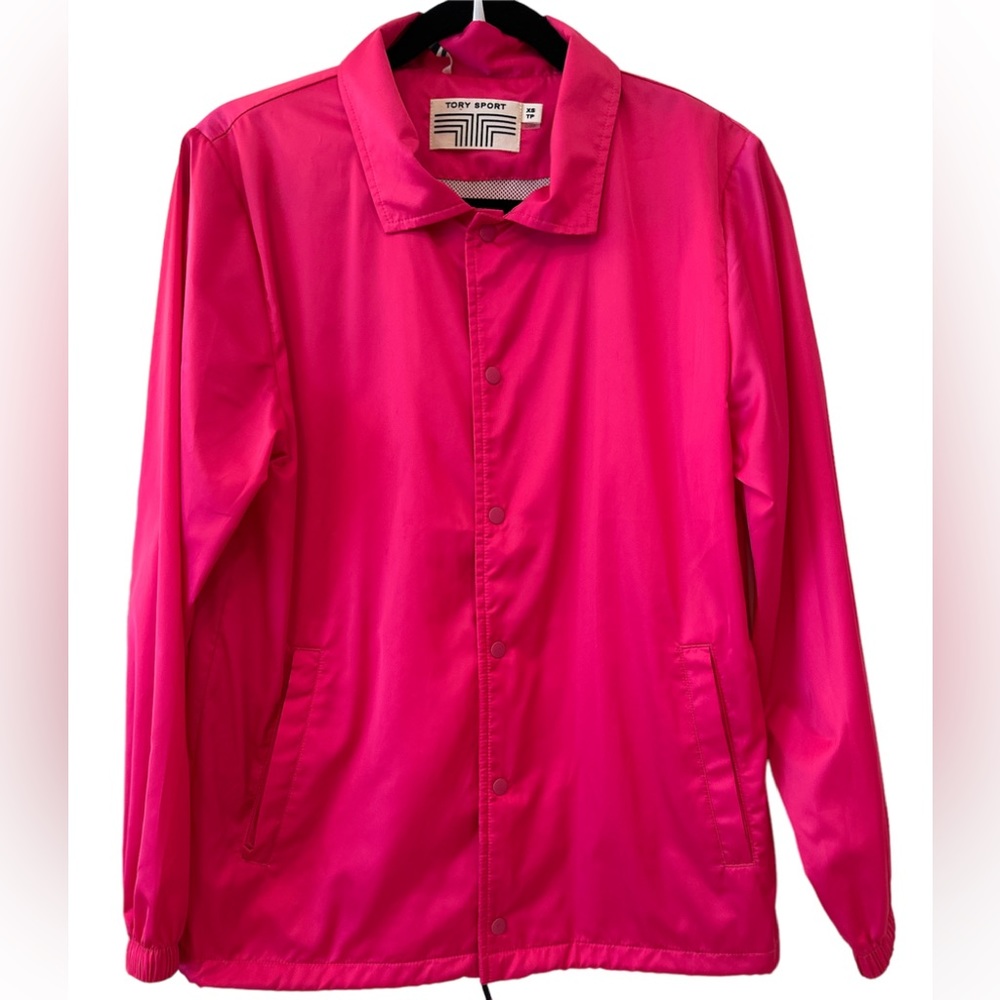 Tory Burch  Satin Warm-Up Jacket.